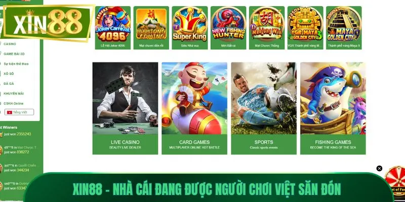 xin88 2 Xin88 - Nhà cái đang được người chơi Việt săn đón